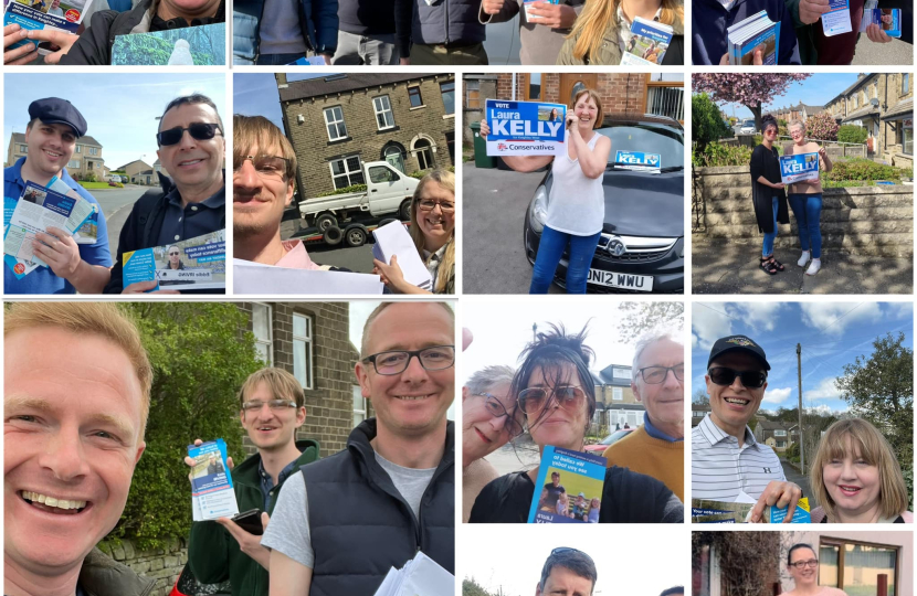 A selection of campaigning images