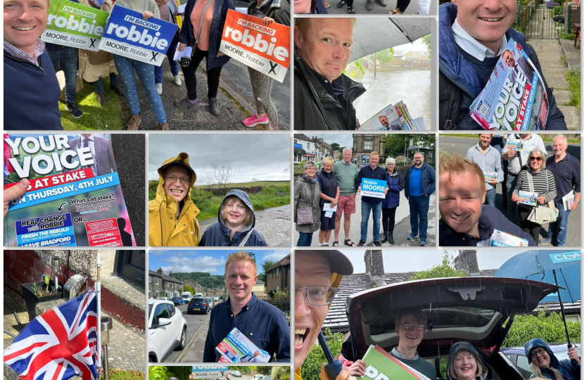 A selection of campaigning images